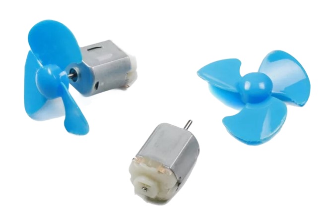 Blue Mini 70 มม. 3-Blade Plastic Propellers with 1.95 mm Hole for Toys Model