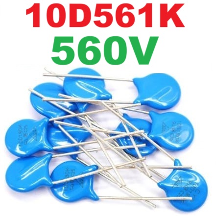 วาริสเตอร์ 10D561K 560V in-line 2-pin varistor Blue 10D561