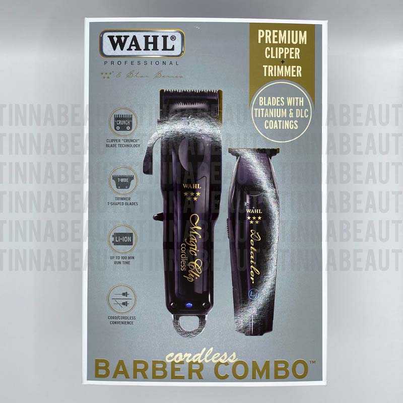 แพ็คคู่ WAHL CORDLESS BARBER COMBO (Cordless Magic clip+Cordless Detailer li) ประกันศูนย์ไทย