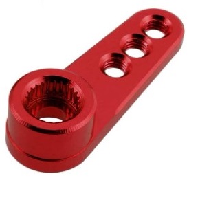 25T standard servo swing Single arm สีแดง Half arm Red color digital servo metal rudder arm steering wheel