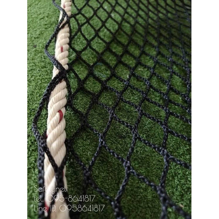 Safetynet ตาข่ายกันตก ไซต์งานก่อสร้าง *2mm.ช่องตา2x2cm.* พร้อมร้อยเชือกเส้นขอบ นำไปกางใช้งานได้ทันที