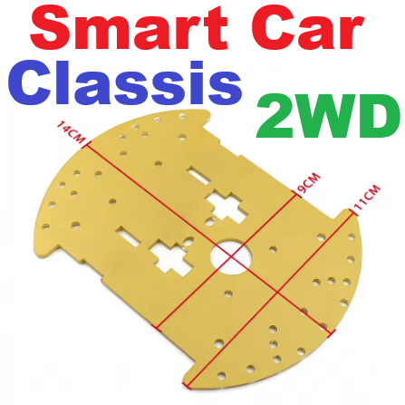 โครงรถหุ่นยนต์ acrylic Smart car chassis 2WD/4WD Robot Car อะคริลิคสีขาวใส (14*11 cm)
