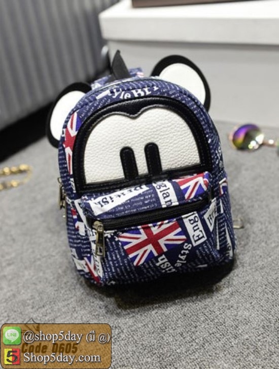 กระเป๋าสะพายผ้าใบ Mickey (ธงอเมริกัน)