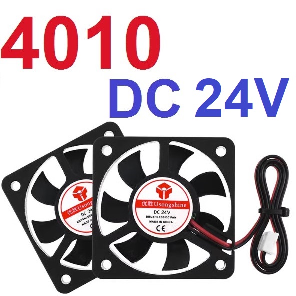 พัดลมระบายอากาศ 40x40x10mm 4010 DC 24V Brushless Fan Computer PC CPU Case Cooling Fan 2PIN XH2.54 Cooler Fan