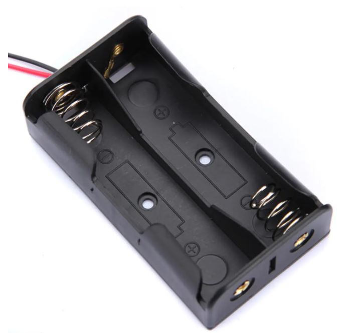 รางถ่านขนาด 18650 แบบ 2 ก้อน 7.4V - 8V พร้อมสายไฟ 2 Slots Battery Box Rechargeable Battery Holder