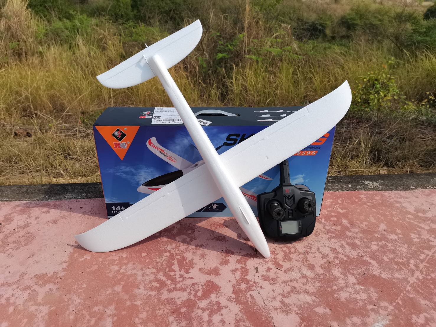 WL-TOYS F595 SKY KING WING 3CH 2.4GHZ เครื่องบินบังคับวิทยุ เครื่องร่อนฝึกเล่นเทรนเนอร์