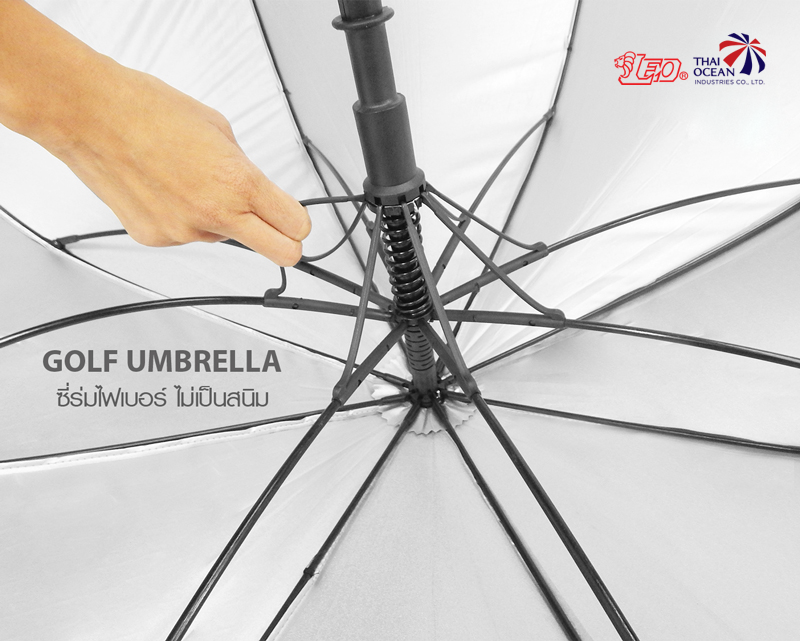 Leo ร่มกอล์ฟ 30 นิ้ว ขนาดใหญ่ กางได้ 2 คน โครงไฟเบอร์ไม่ขึ้นสนิม ปุ่มกดกางออโต้