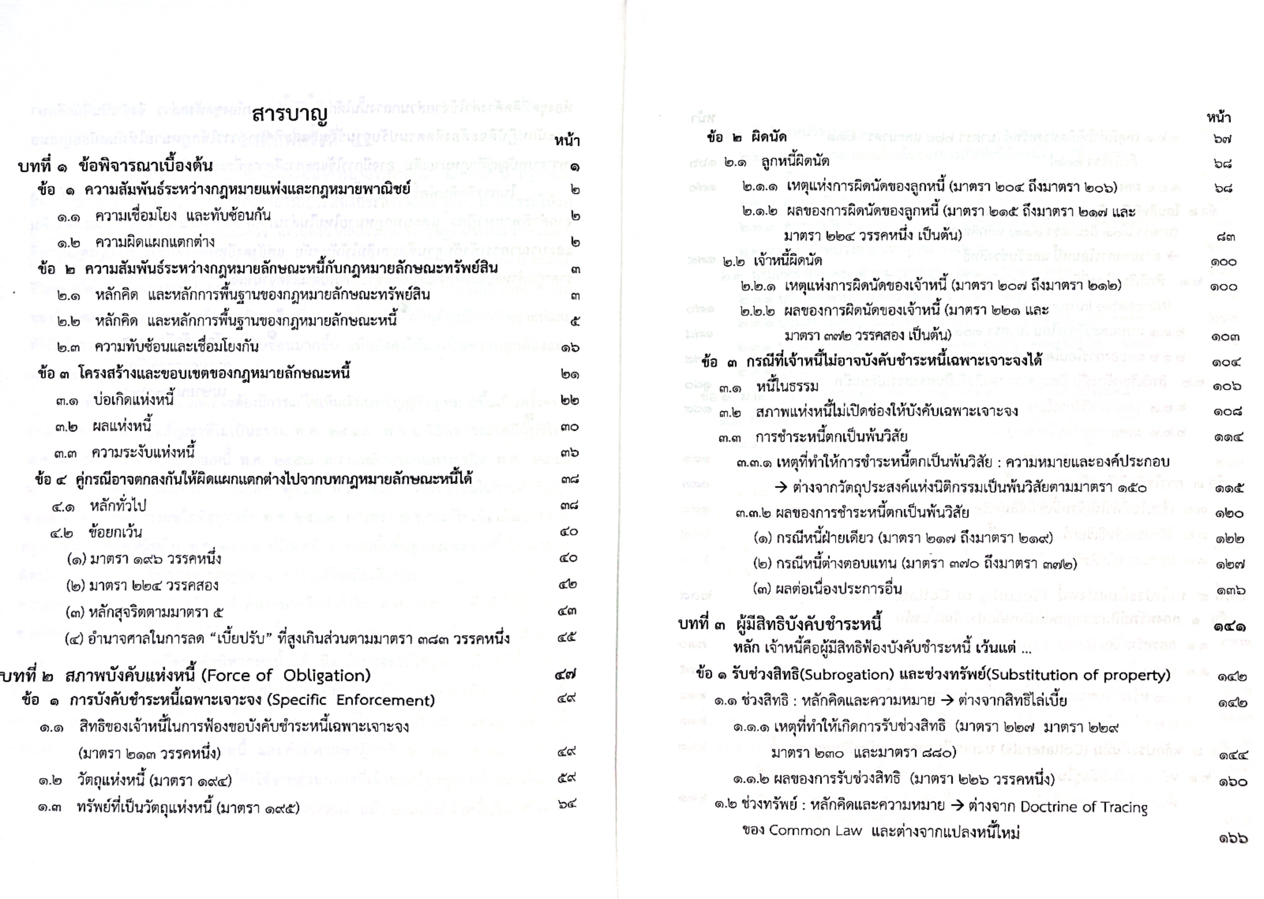 (ห่อปก) ผลและความระงับแห่งหนี้ / จรัญ ภักดีธนากุล