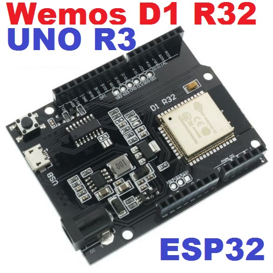 ESP32 For Wemos D1 Mini For Arduino UNO R3 D1 R32 ESP32 UNO R3 PINOUT WIFI Wireless Bluetooth Development Board CH340 4M Memory