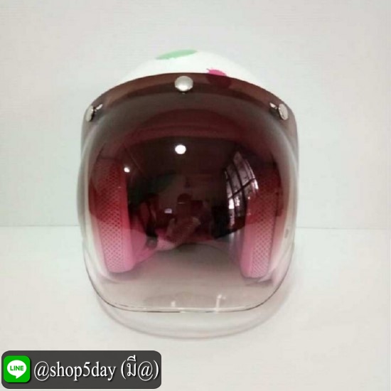 ALTRAX หมวกกันน็อคทรงวินเทจ ราคาถูก รุ่น LANDOM พร้อมแว่นBUBBLE สีทูโทน