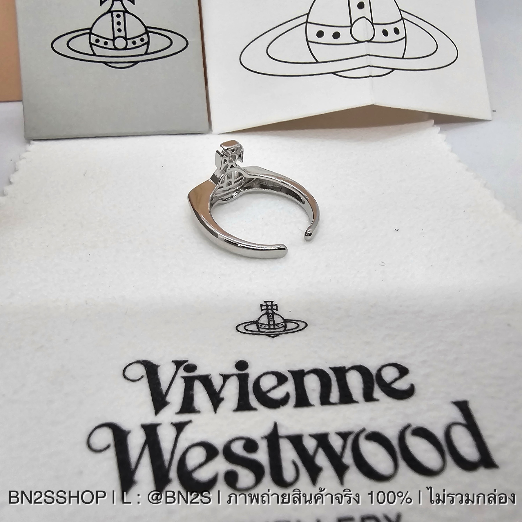 Vivienne Westwood Avon Ring แหวนวิเวียน อะไหล่เงิน หัวจี้ดาวเสาร์ ฟรีไซส์