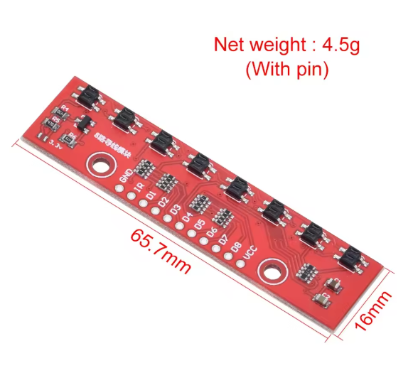 TZT Infrared Tracking Module Sensor Detection Module DIY For Arduino 8-Channel Infrared Detector Hunt Module 8bit Sensor Module