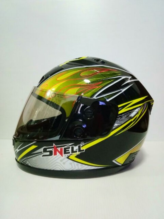 🔥หมวกกันน็อค SNALL RYUKI ลายเหลืองดำเงา