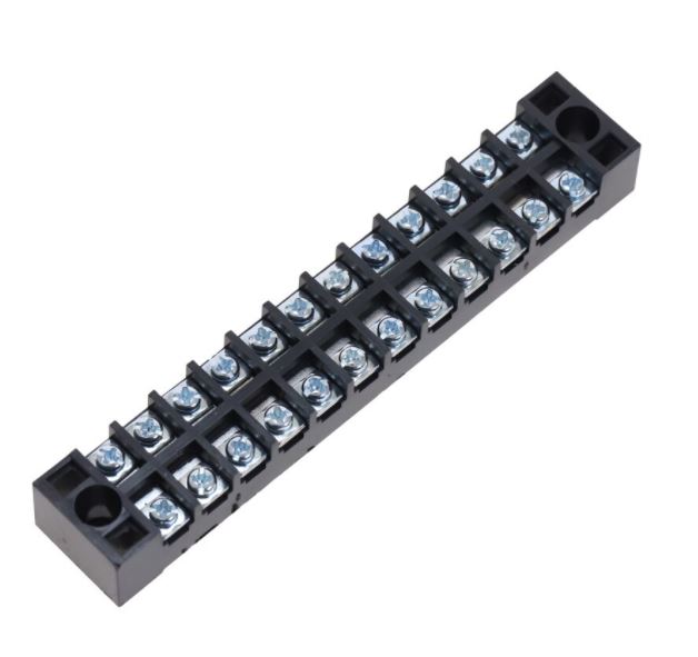 TB-1512 เทอร์มินอล บล็อก 600V 15A TB Series 12 Positions Ways Dual Row Barrier Screw Terminal Block Wire Connector