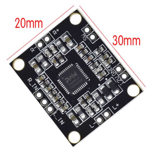 PAM8610 โมดูลขยายเสียง 10วัตต์ คลาสดี สเตอริโอ digital power amplifier board module 2x10W dual-channel stereo class D high power power amplifier board