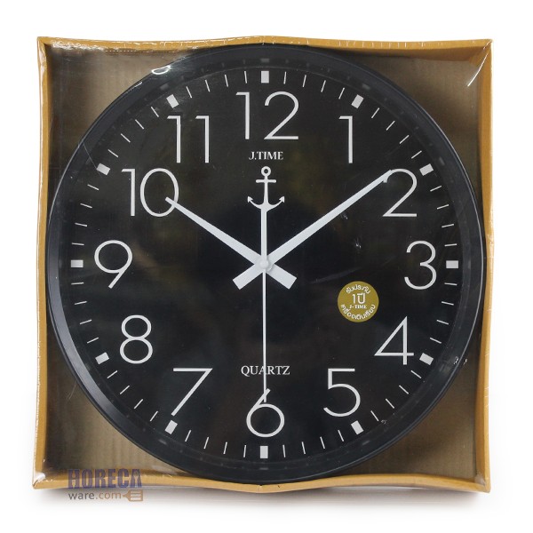 14" wall clock, no edge, assorted colors, Jettime brand