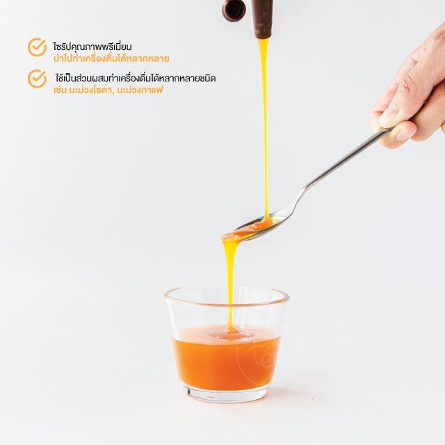 ไซรัปมะม่วง ไซรัปเนื้อมะม่วง Mango Syrup น้ำมะม่วงเข้มข้น ไซรัป น้ำเชื่อมผลไม้ มะม่วง Mango บรรจุ (1000 กรัม / ถุง)