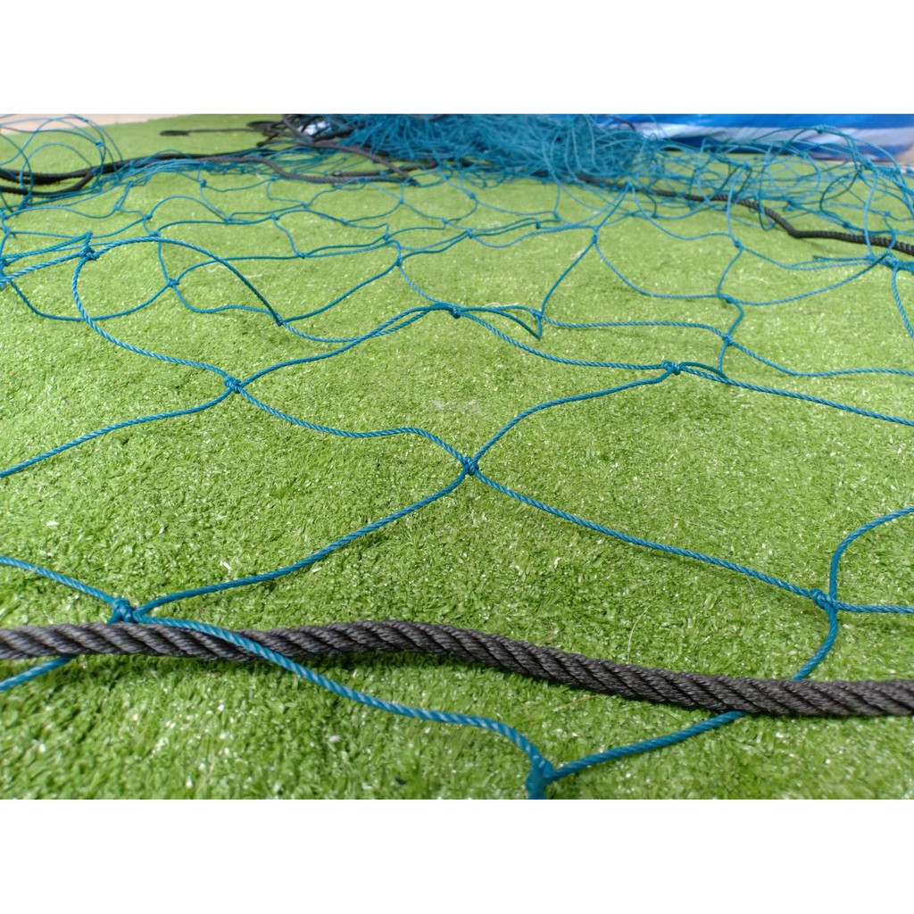ตาข่ายสนามฟุตบอล/ฟุตซอล ความสูง 6 m. ชนิดทนแรงดึงสูง สีฟ้าอมเขียว 2 mm.ช่องตา 5"x 5" (UV Protection)