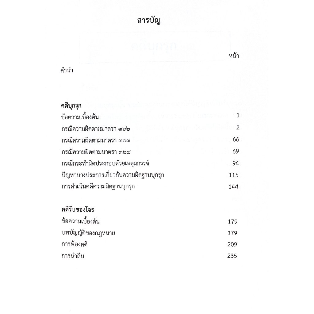 (ห่อปก) คดีบุกรุก คดีรับของโจร / โดย : ดร.สุพิศ ปราณีตพลกรัง / ปีที่พิมพ์ : เมษายน 2568 (ครั้งที่ 4)