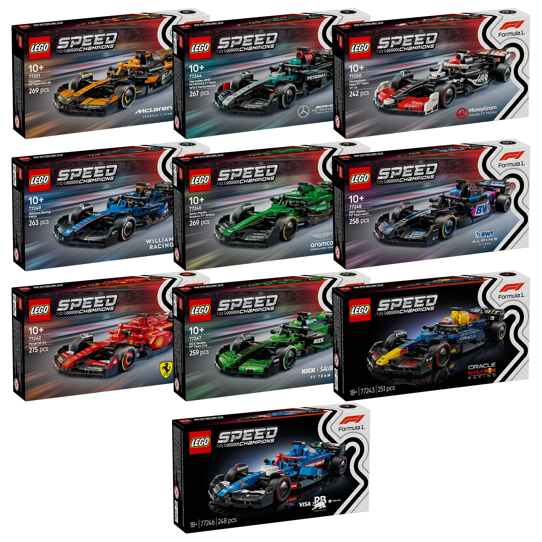 LEGO Speed Champion Formula 1 (ได้ครบทั้ง 10 กล่อง)