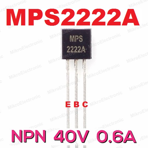 ทรานซิสเตอร์ NPN 2N2222A (MPS2222A) 40V 0.6A Amplifier Transistors