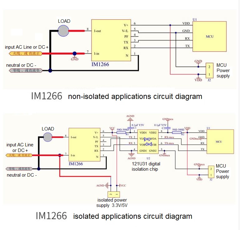 IM1266 (Standard version) 10mA-16A AC/DC voltage current measurement Electric quantity measurement module Electrical parameter acquisition module