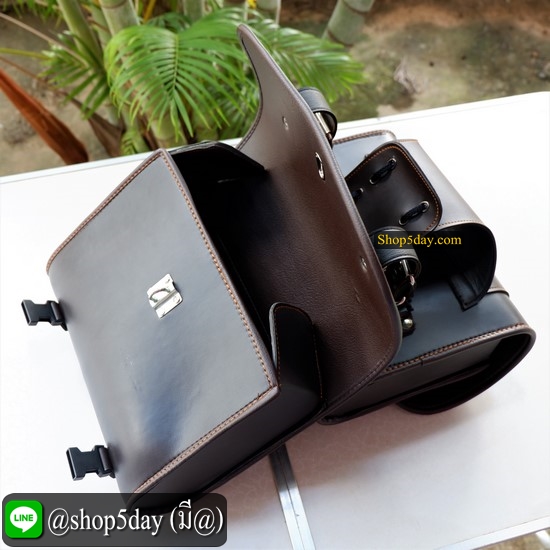 🔥 กระเป๋ารถมอเตอร์ไซค์ วินเทจ-คลาสสิค ✌️ มีสีดำ และ น้ำตาลไหม้