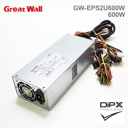 Power Server 2U GREAT WALL 600W (GW-EPS2U600W) 24pin, 2(8pin), 2(6pin+2pin), 4molex, 2sata (New)
