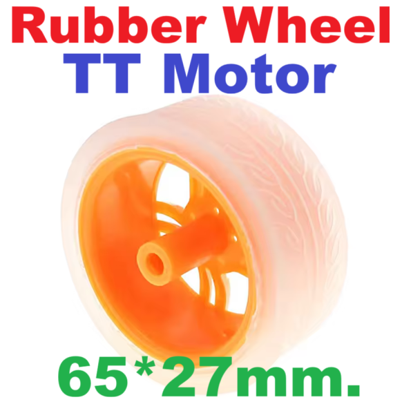 ล้อรถ ขนาด 65มม. ใช้กับ TT Motor 130 Motor Car Wheels robot car wheels Smart Car Robot Gear Motor for Arduino