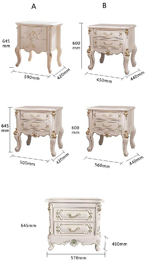 โต๊ะข้างเตียง โต๊ะข้างเตียงหลุยส์ 02