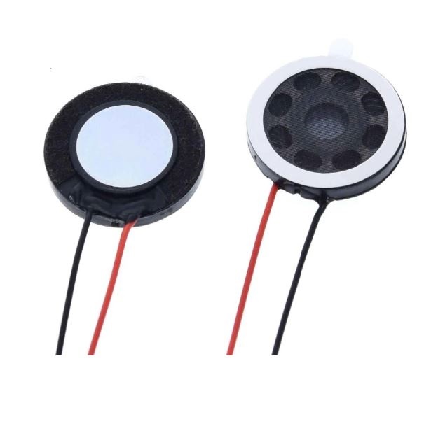 ลำโพง ขนาด 20มม มีกาว2หน้า Speaker 1W 8 Ohm Thickness 4.2mm Acoustic Speaker F20 20MM Round Tablet Phone MP3 mobile phone With wire length 5cm