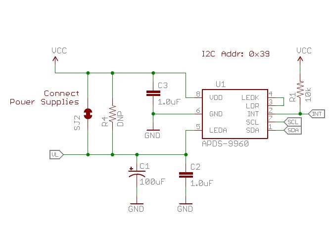 GY-9960-3.3 เซนเซอร์ตรวจจับสี RGB ตรวจวัดแสง UV ค่าสี RGB ตรวจจับการเคลื่อนไหวได้ 4 ทิศทาง สื่อสารแบบ I2C APDS-9960 RGB infrared gesture sensing movement direction recognition module