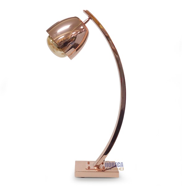 ชุดโคมอุ่นอาหาร หัวเดี่ยว สีโรสโกลด์ ตราบอส