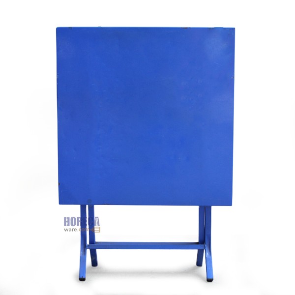 โต๊ะโค้ก โต๊ะเบียร์ ขาพับแบบจตุรัส สีน้ำเงิน 70x70ซม. ตราเอ็นเอฟ