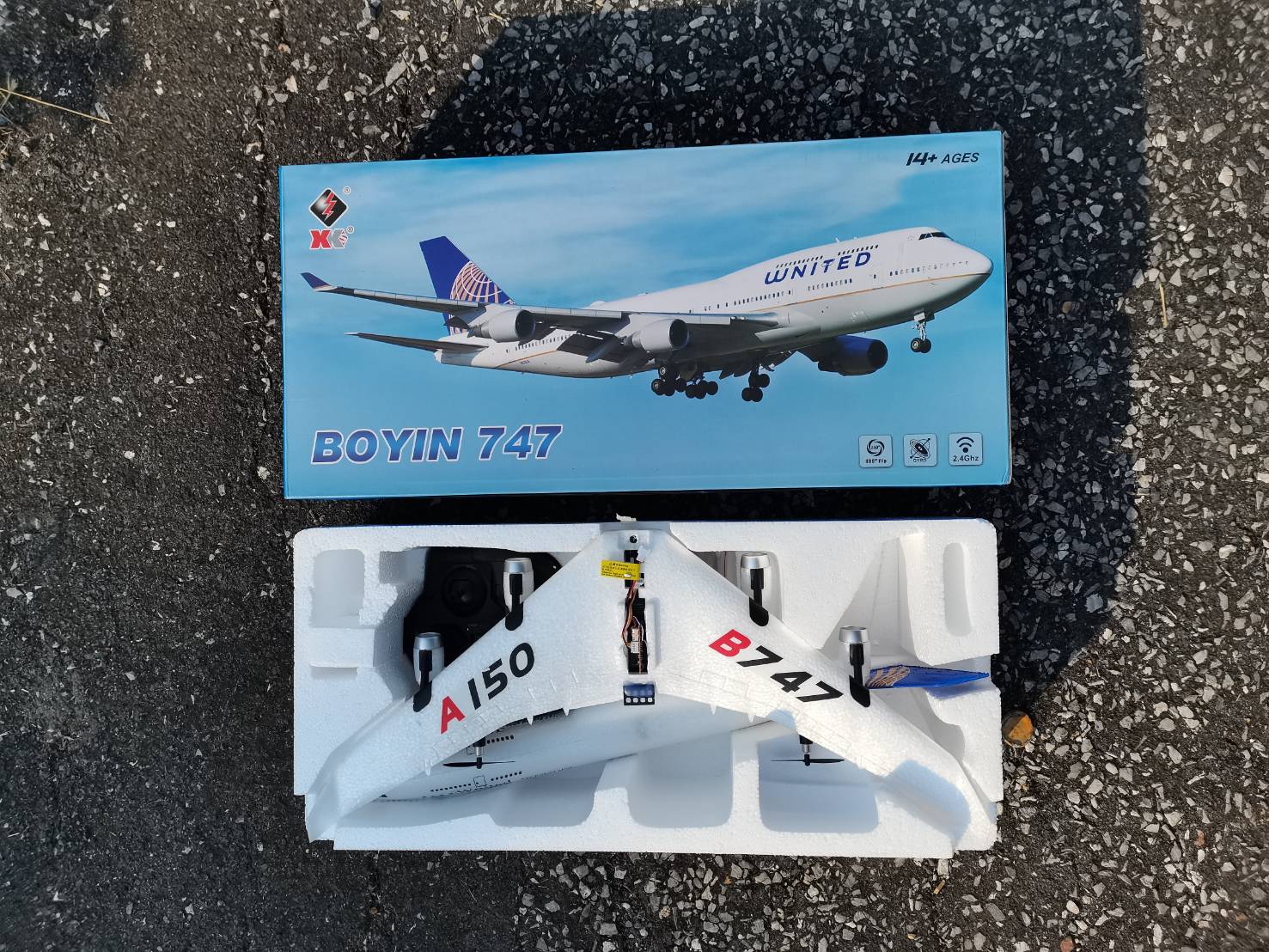 เครื่องบังคับวิทยุ WLtoys XK A150 Airbus B747 EPP 2.4G เครื่องบินชุดพร้อมเล่น RTF