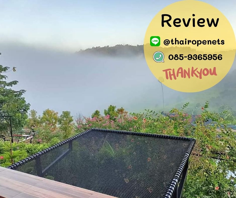 รีวิวตาข่ายเปลนอน ไร้ปม ตาข่ายเปลนอนตามร้านอาหาร คาเฟ่ ตาข่ายนั่งเล่นตามร้านกาแฟ