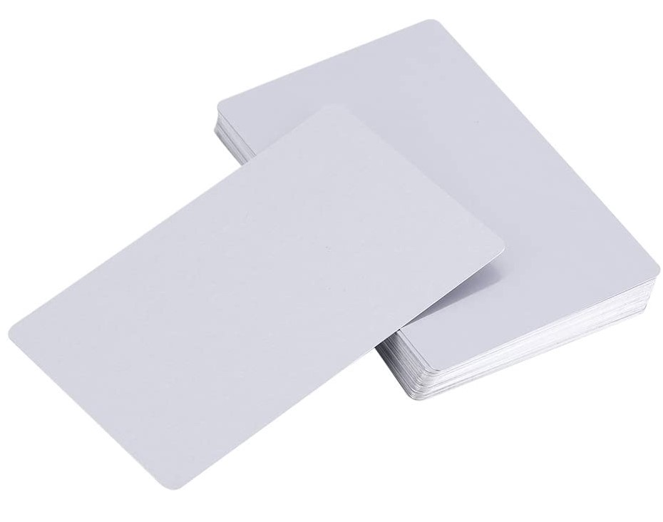 นามบัตรอลูมิเนียมว่างเปล่า สีเงิน ขนาด 86x54mm. หนา 0.45มม.1 กล่องมี 50 แผ่น Silver Aluminum Alloy Card Engraving Metal Business Access Business Card Blank Thickness 0.45mm.