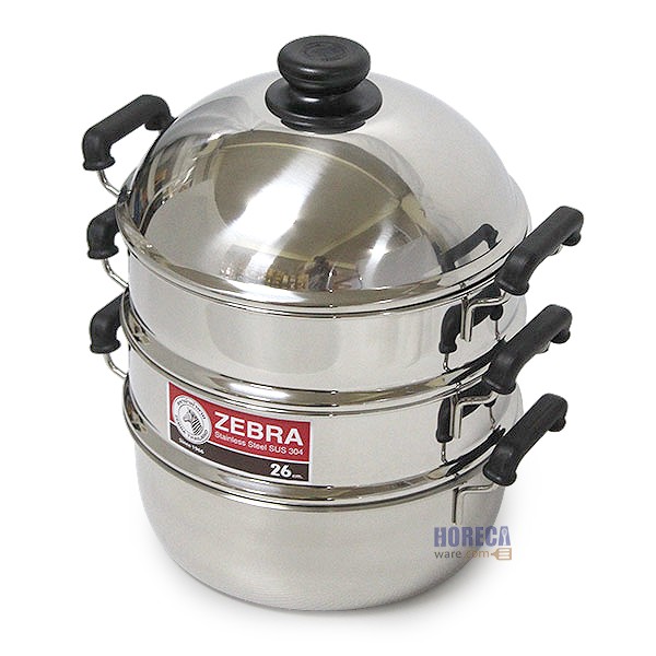 4-piece steamer set, Friendly, 26 cm, Zebra head