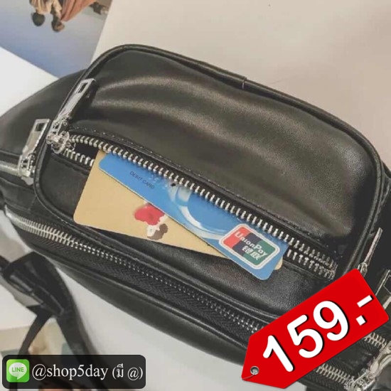 🤩 Hot สุดเท่ กระเป๋าคาดอก-เอว หนัง PU จร้า 🤩