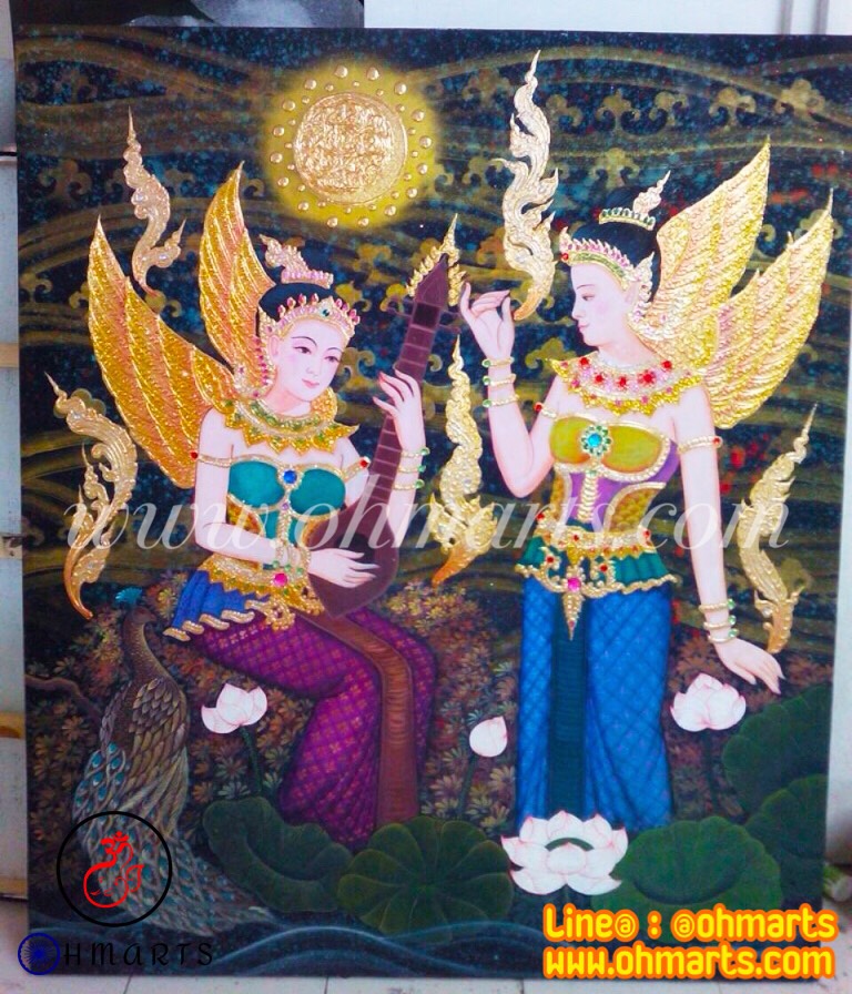 ภาพวาดเอกลักษณ์ไทย B0007
