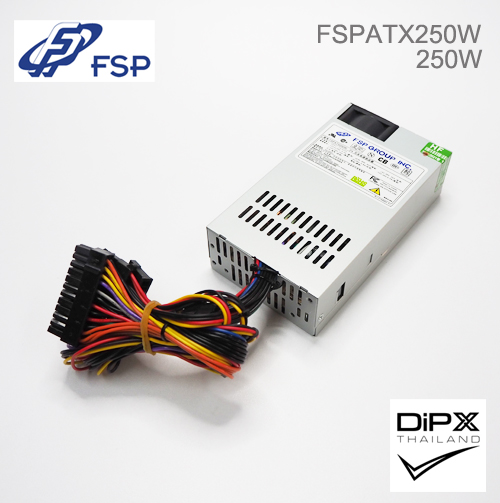 Power supply 1U FSP 250W (FSPATX250W P4) 24pin, 4pin, 2molex, 2sata (New)