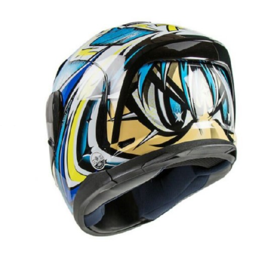 หมวกกันน็อค AVEX PLUS DIJIRO สีเหลืองฟ้า