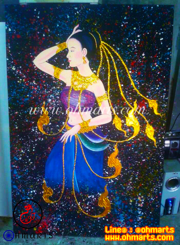 ภาพวาดเอกลักษณ์ไทย B0032