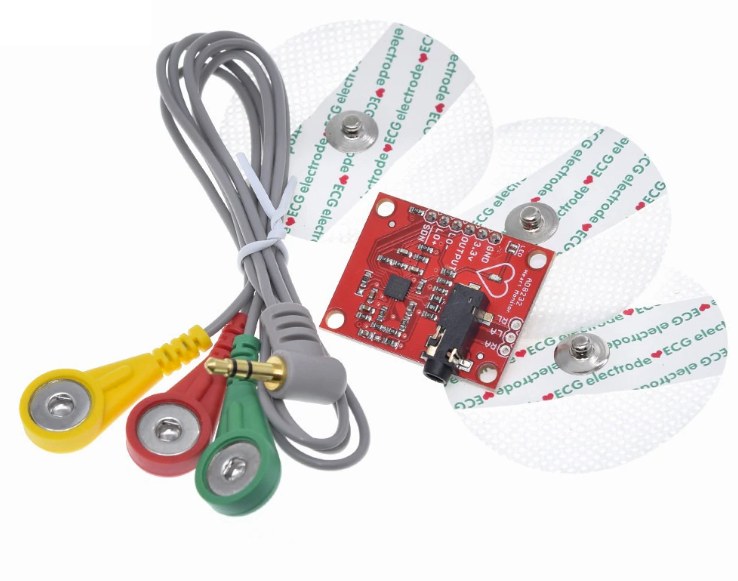 เซนเซอร์วัดอัตราการเต้นหัวใจ Module AD8232 ECG Pulse Heart Rate Monitor ECG Sensor Module Kit For Arduino UNO R3