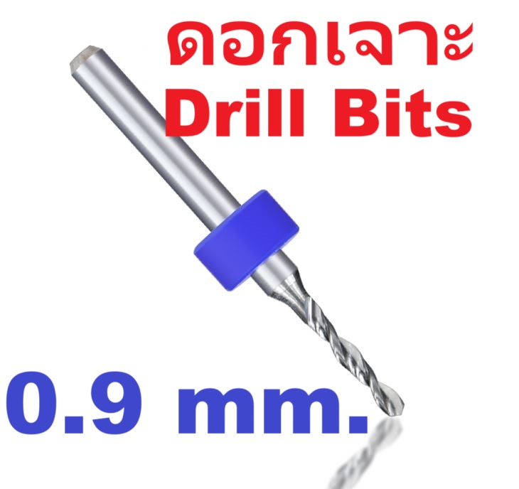 ดอกเจาะ PCB ไม้ อะคริลิค 0.9mm Mini PCB Drill Bits Carbide Drill Bit Set 1/8'' Shank For Circuit Board CNC Engraving Sharpener Drill Tools