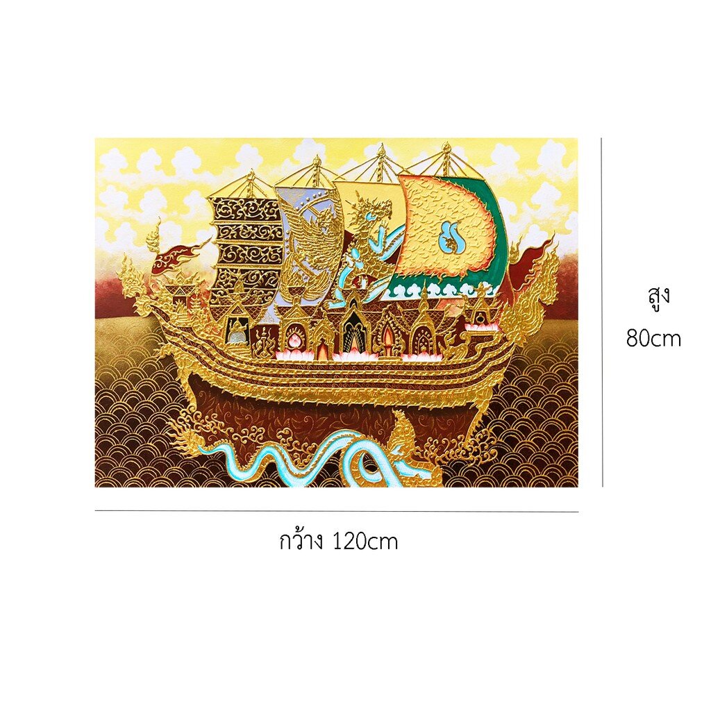 ภาพวาดเรือสำเภา รูปภาพติดผนัง รูปติดห้องรับแขก รูปภาพหัวเตียง รูปภาพเสริมมงคล กรอบรูปติดผนัง ภาพติดผนังห้อง E0020