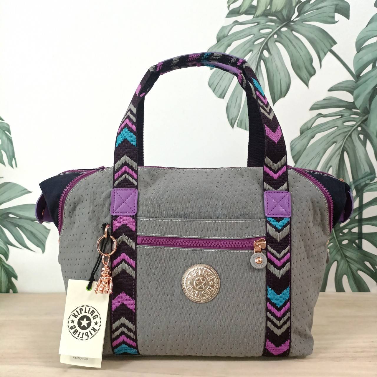 KIPLING กระเป๋าสะพายไหล่ คิปลิ้ง โท้ท Art M Tote Bag