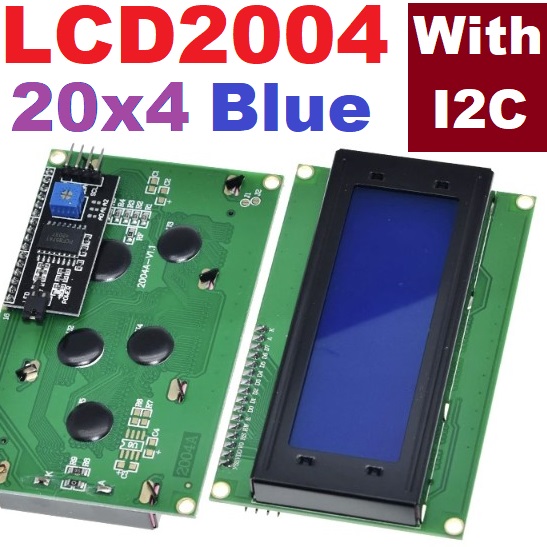 LCD2004 I2C 20x4 Blue Screen LCD Module IIC/I2C Serial Interface Adapter Module for arduino UNO MEGA2560 จอแสดงผล จอแอลซีดี 20 ตัวอักษร 4 บรรทัด