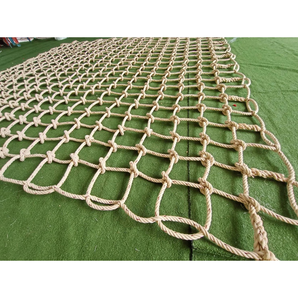 ตาข่ายปีนป่ายสำหรับเด็กเล็ก-เด็กโต ตาข่ายปีนป่ายเชือกใยยักษ์ 16 มิล ตา 25 CM.ตาข่ายติดตั้งง่าย ตาข่ายฐานลูกเสือ เข้าค่าย