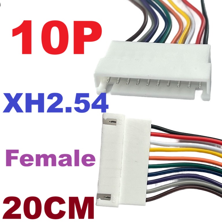 JST XH2.54mm 10Pin 20CM Female Connector Plug With Wire Cable Line 200mm (20cm)